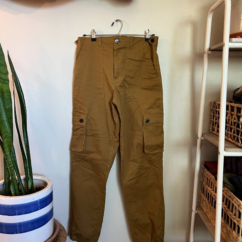 Wondery Isabel 3.0 Pants Women's Medium TALL | Tan Camel Cargo Pants